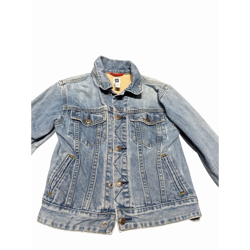 GAP Kids Light Wash Denim Trucker Jacket Size S Jean Coat Classic Style Fall